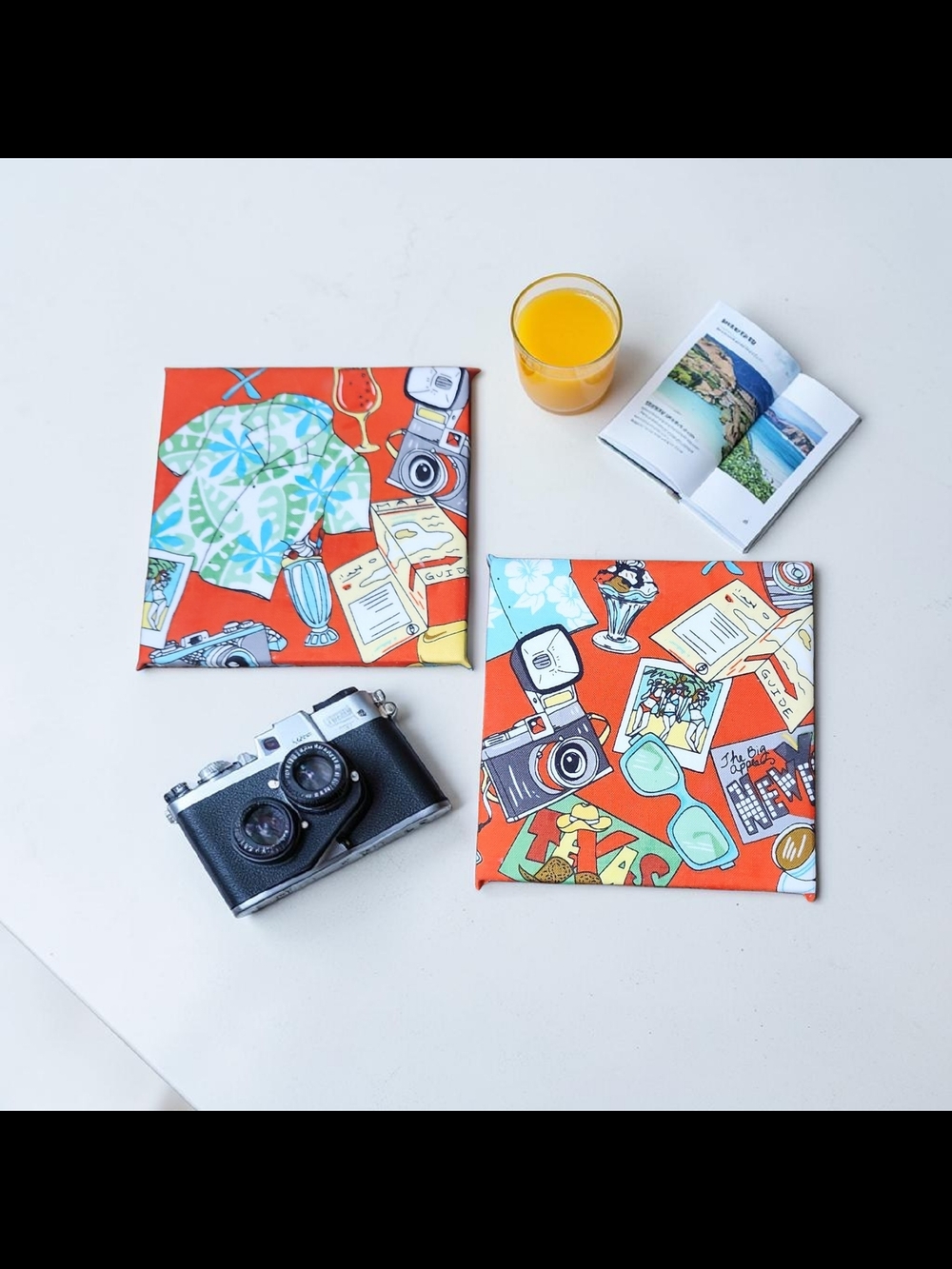 Travel Print Coasters (Set of 4)